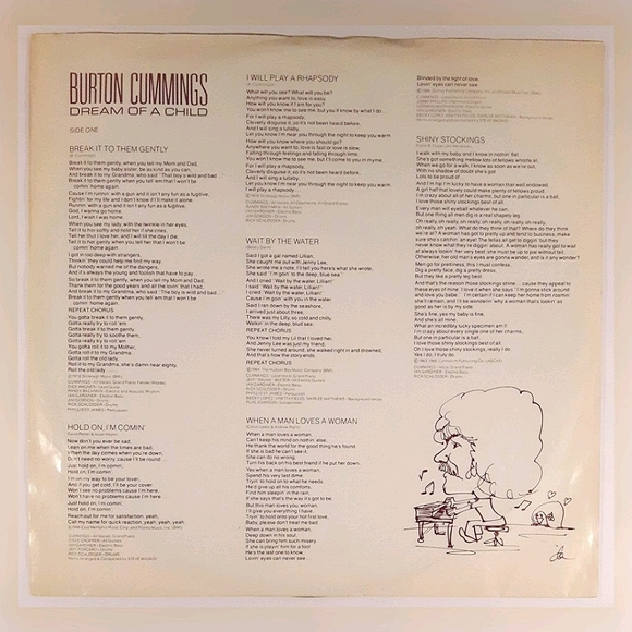 Burton Cummings - Dream Of A Child - Vinyl LP Record - Picture 3 of 6